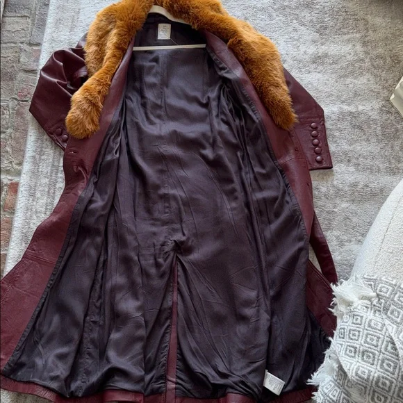 ⭐️NWOT We the Free Midnight Train Leather Coat with Faux Fur Removable Collar⭐️